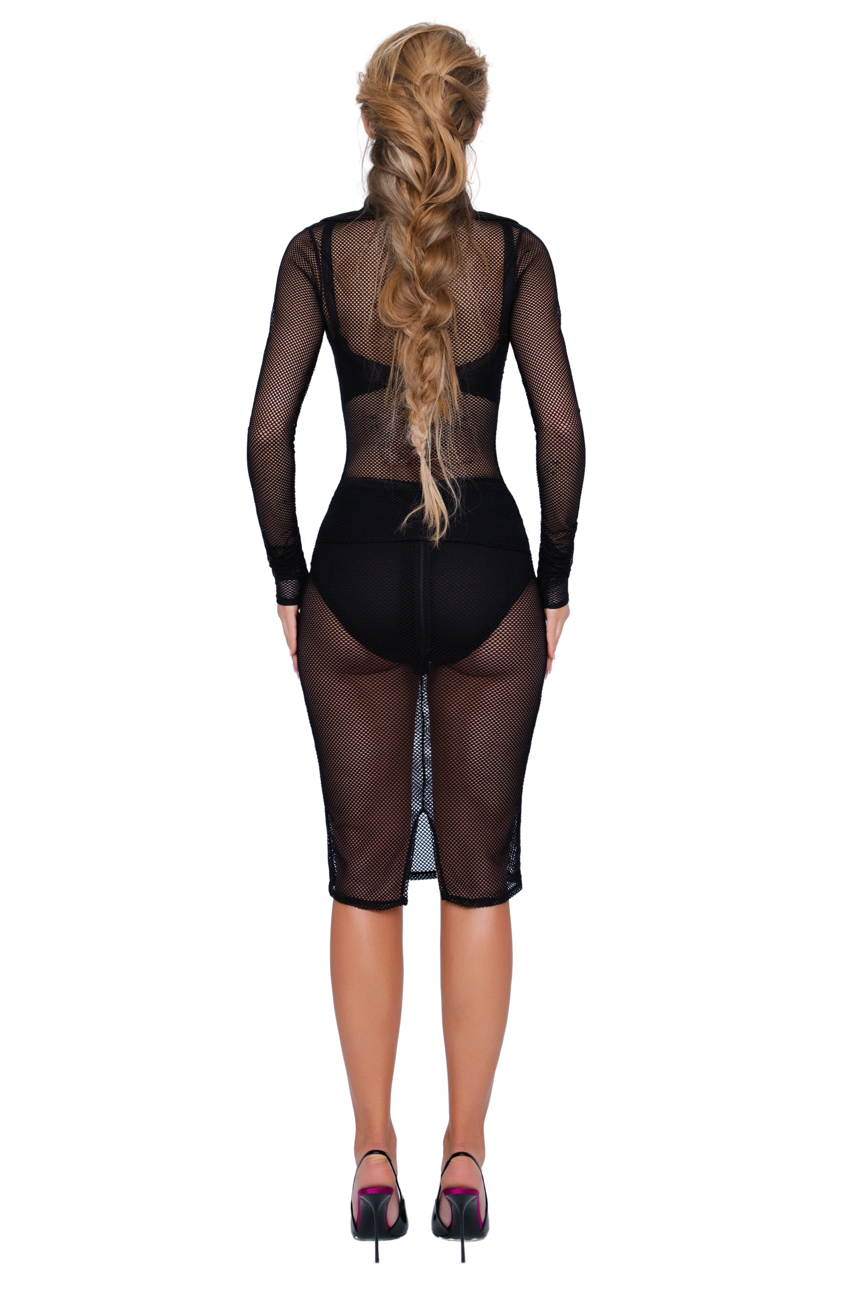 Brocon Ruched Fitted Shirt - Shadow Net - Image 3