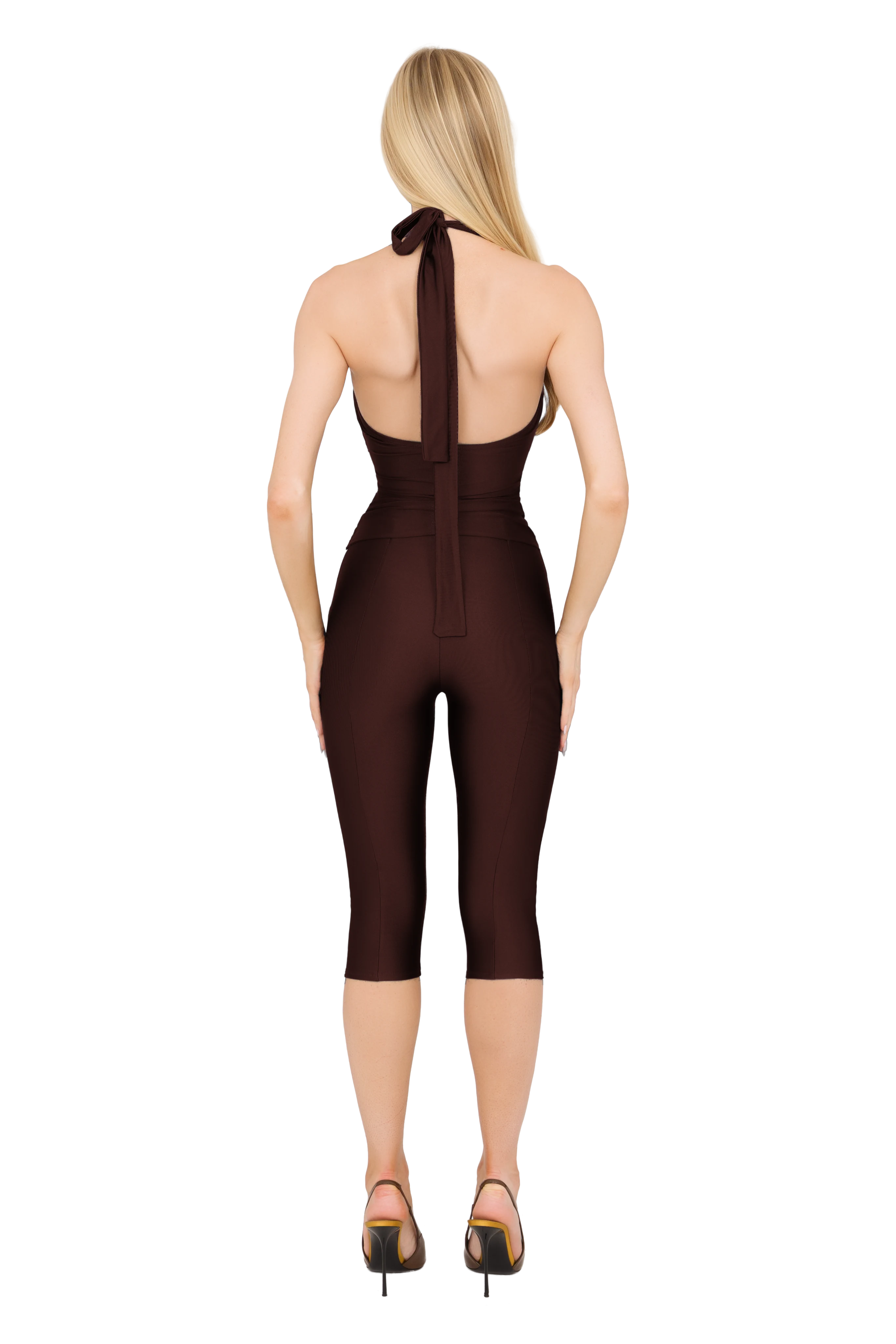 Lanai Capri Leggings - Chocolate - Image 3