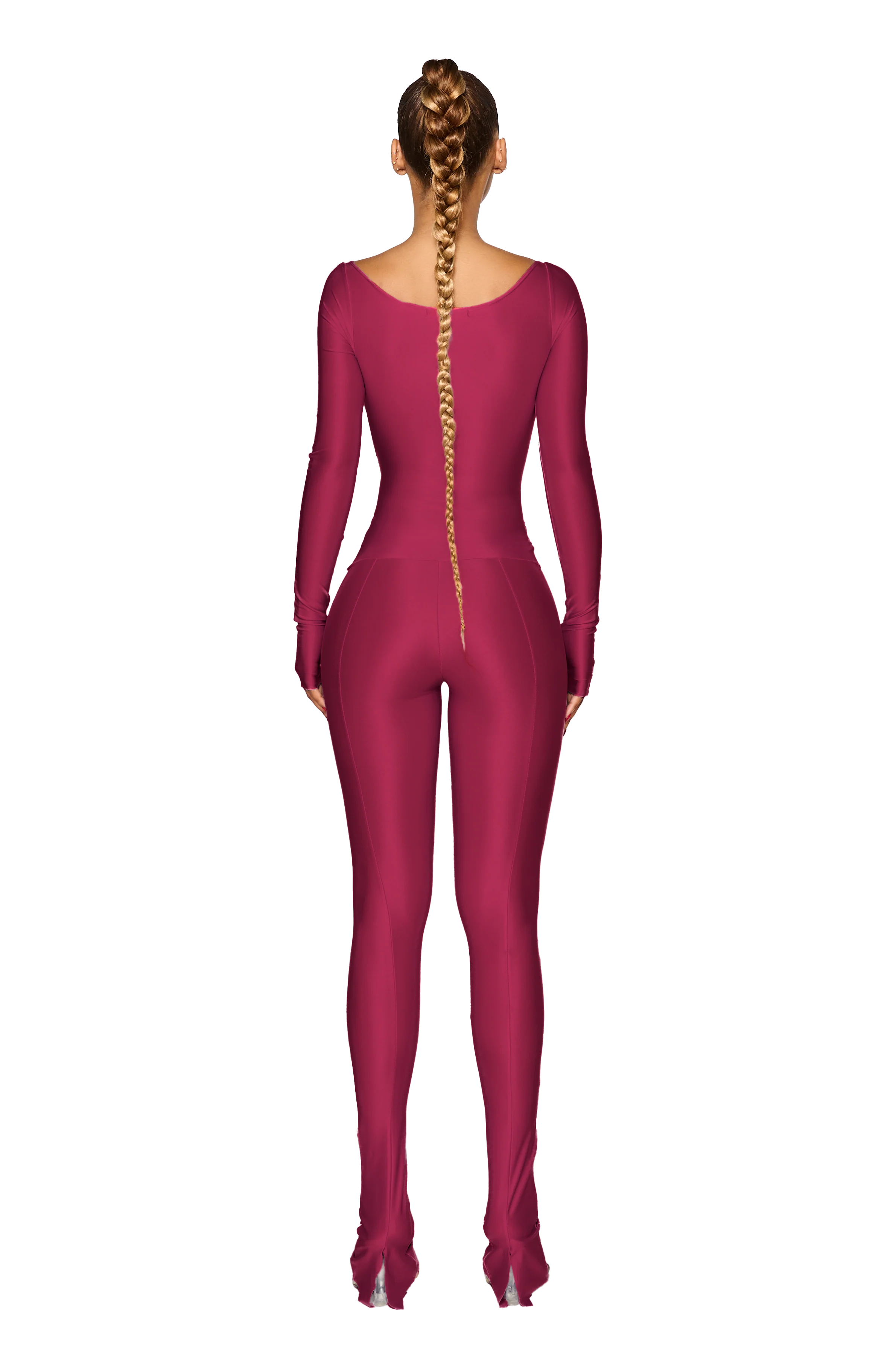 LANAI LONG-SLEEVED TOP - Red Wine - Image 3