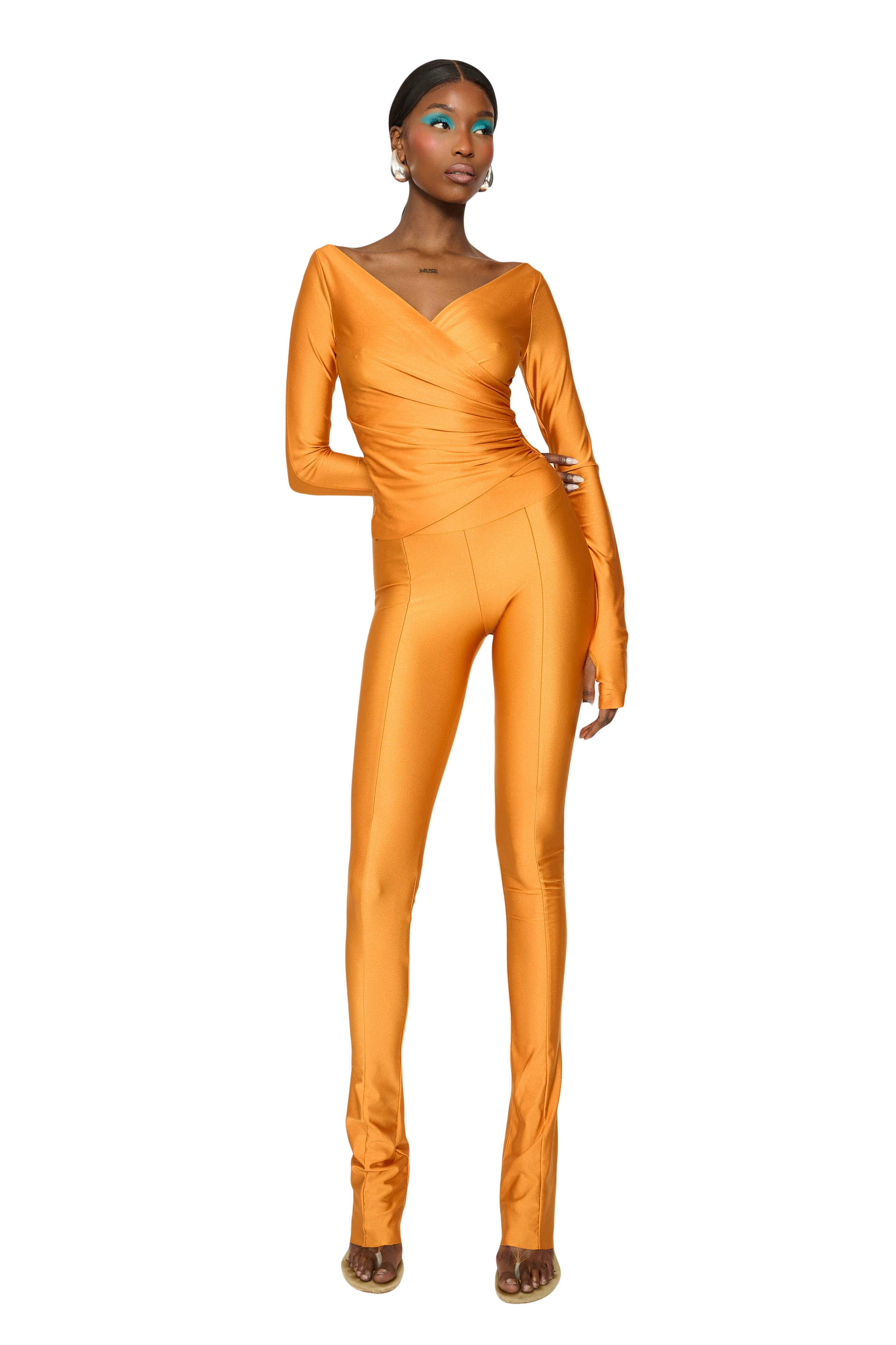 LANAI LONG-SLEEVED TOP - Turmeric Latte - Image 4