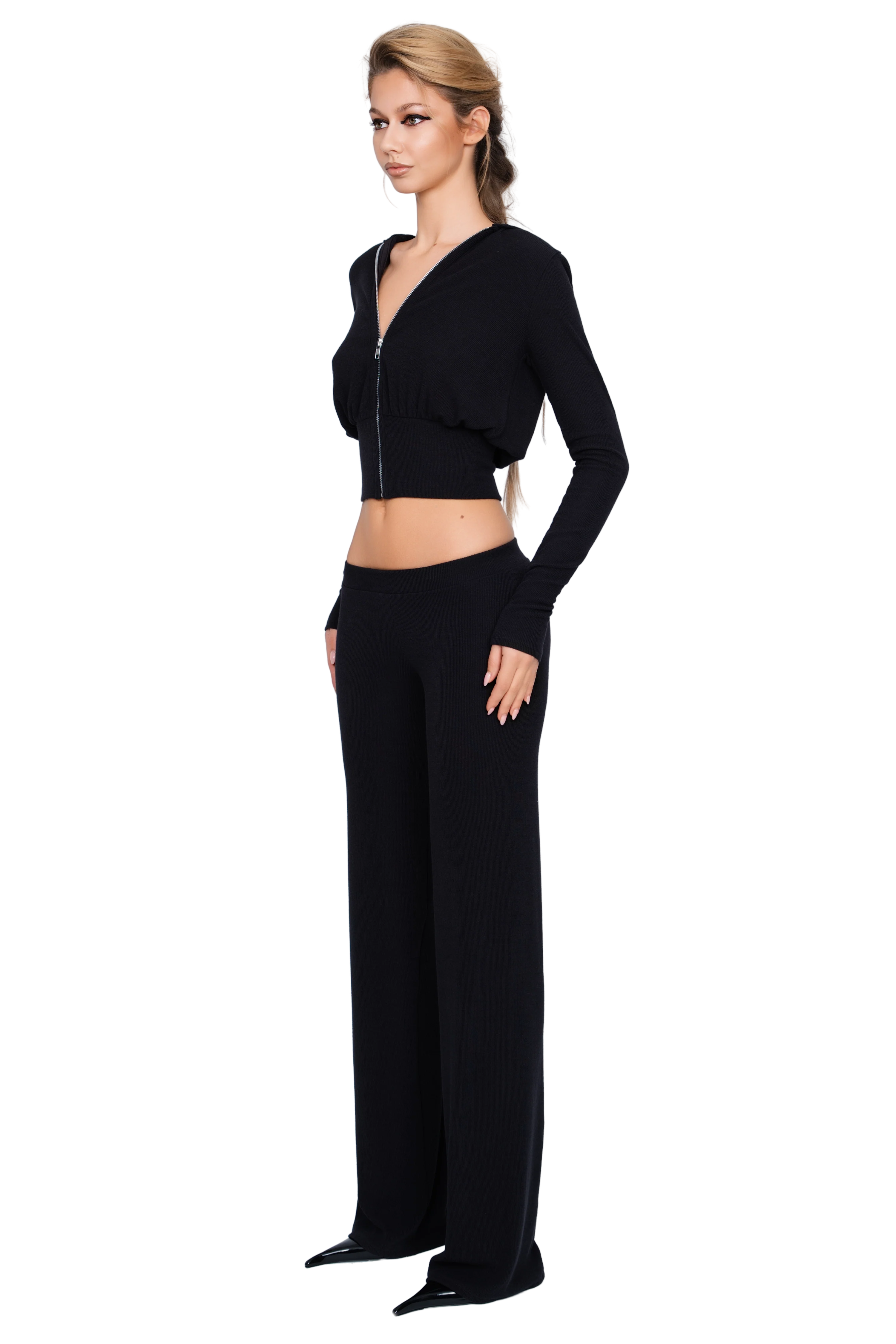 Pordena Ribbed Trouser - Obsidian Rib - Image 2